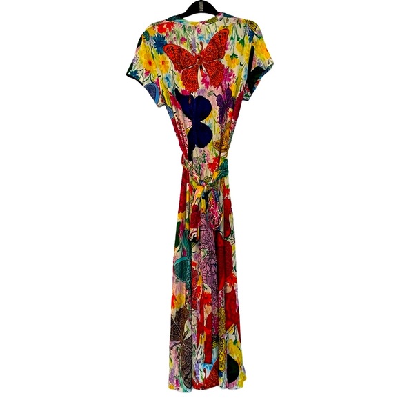 New Ultrachic wrap dress floral Chinese dragon butterfly print limited edition - Picture 9 of 16